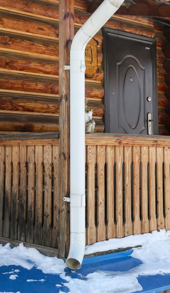 Porch Downspout Installation in Westlake